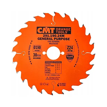CMT Piła uniwersalna do elektronarzędzi 291.190.24M (D=190 F=30 z=24)